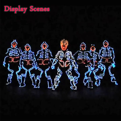 EL Suits New Fashion LED/EL Clothes Luminous Costumes Glow Dance Supplies Light Clothing Men For Holiday DIY Decoration Hot Sale