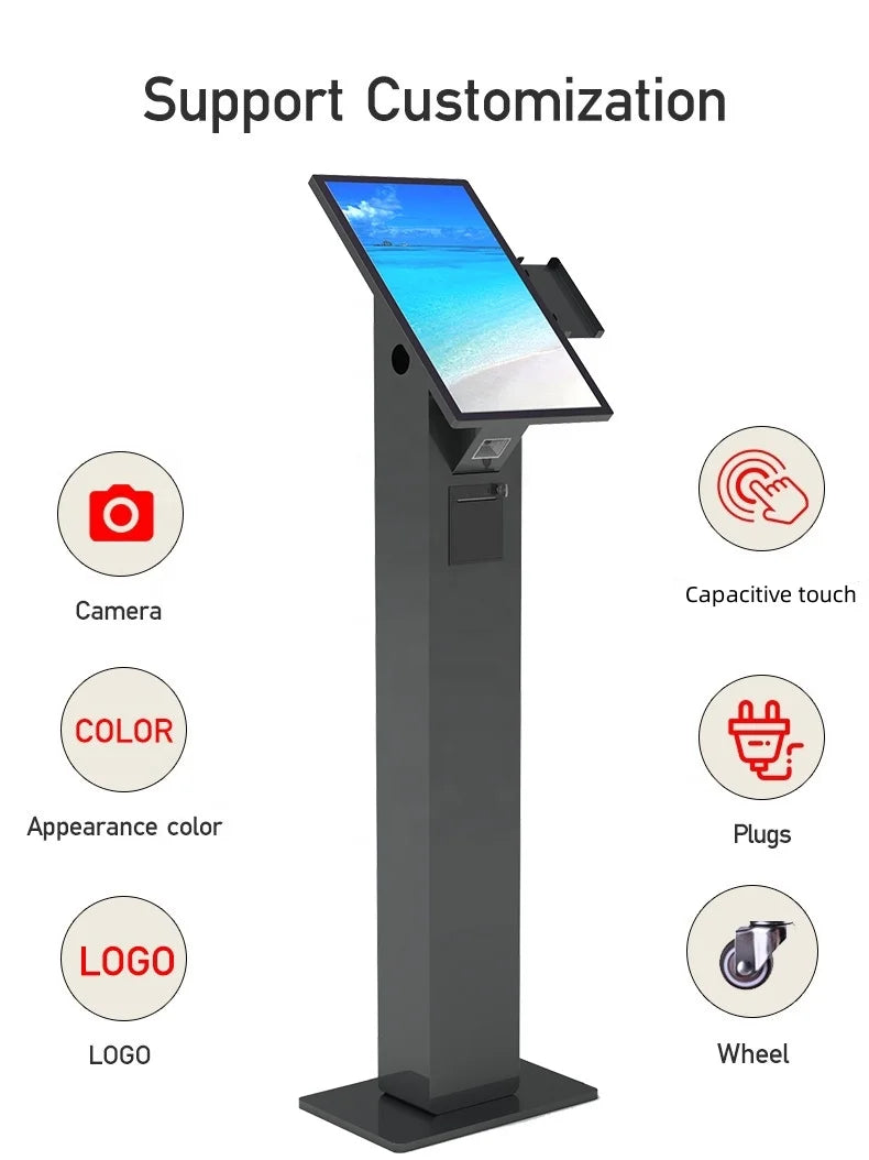 23.6 Inches Pos Automatic Machine 23.6Inch Touch Panel Pc Android System Payment Kiosk