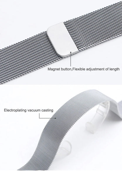 Bracelet en métal pour Fitbit Versa 2 3 4 Lite Sense Band Wrist Milanese Sense 2 Bracelet de rechange à boucle magnétique Fitbit Watchband