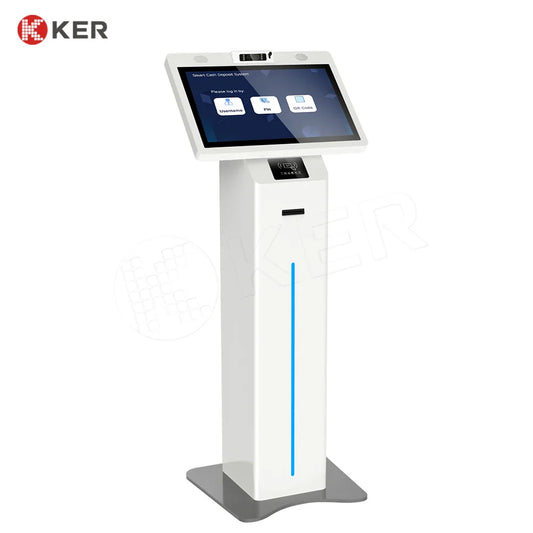 Hot Selling 18.5 Inch Android 10/11/12/13 Touchscreen SDK Barcode Reader Floor Standing Self Service Payment Print Ticket Kiosk