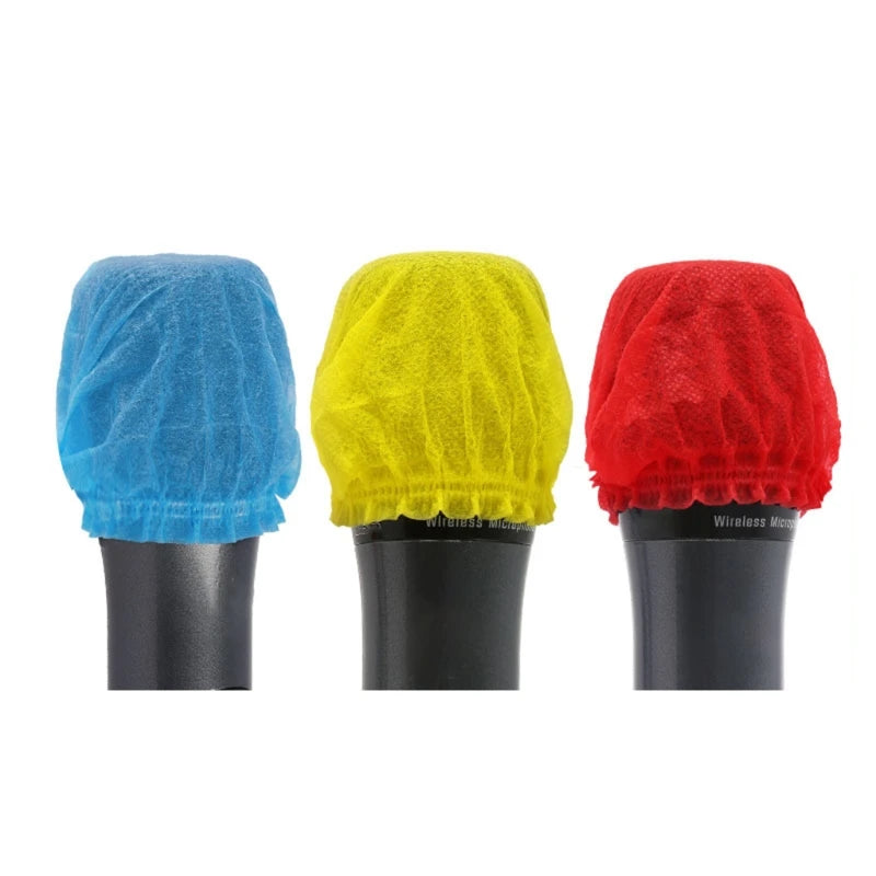 200 Packs of Microphone Covers Disposable Individually Wrapped Disposable Protective for Most Mic