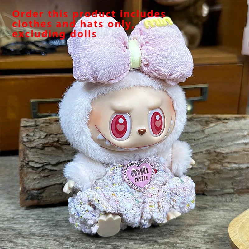 Labubu Designer Clothes Accessories For Sitting And Standing Plush Dolls Universal Blind Box Clothing