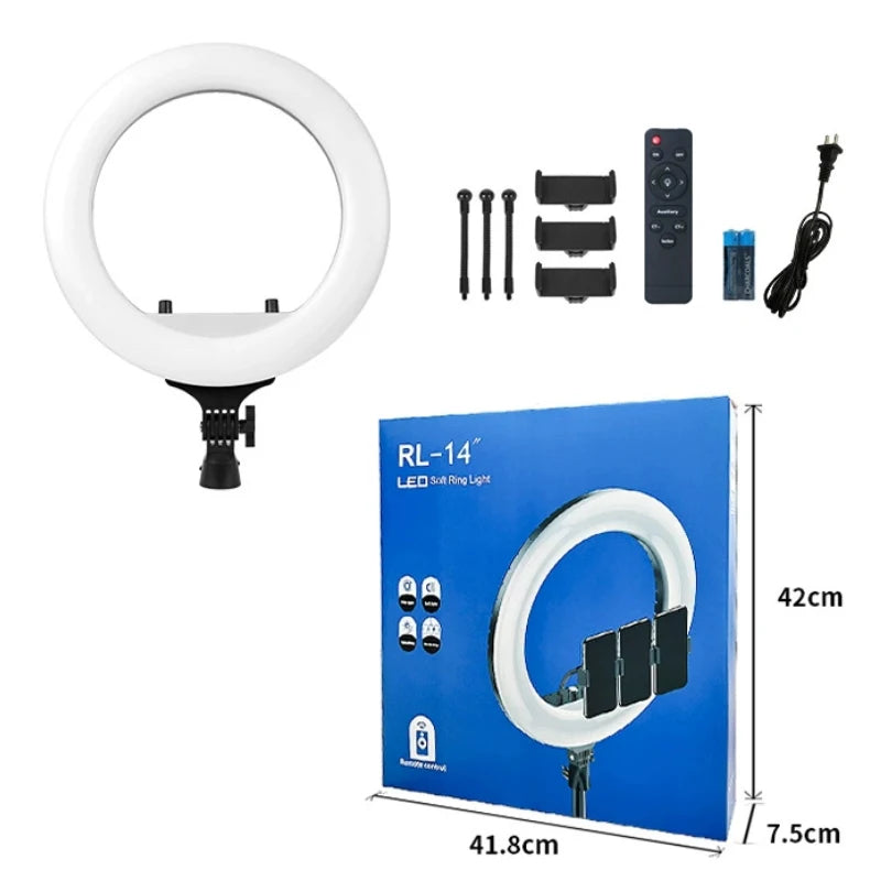 Factory Hot Sale 18 Inch Ring LED Light Photography Makeup Beauty Live Streaming Tripod Stand LED Selfie Fill Light With Remote