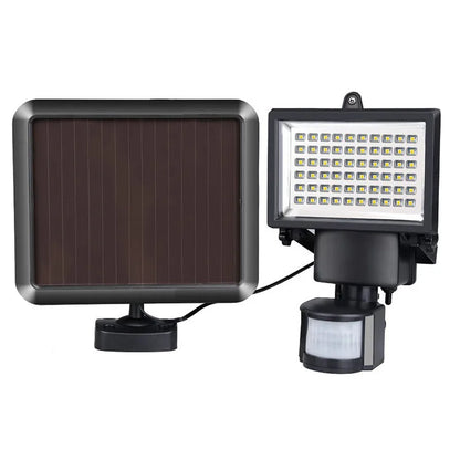 Projecteur avec capteur de corps solaire à infrarouge, 60 LED, Anti-vol, éclairage pour allée, Villa, Garage