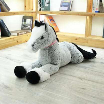 1pc 90CM Big Size Cute Lying Horse Plush Toys Stuffed Cartoon Animal Horse Children Kids Girls Shooting Props Birthday Gifts