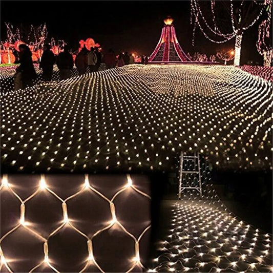 LED Net lumières de noël 3M x 2M 204LEDS AC110V/220V Led maille LED Net lumières guirlande lumières étanche pour noël nouvel an vacances