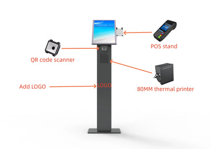 23.6 Inches Pos Automatic Machine 23.6Inch Touch Panel Pc Android System Payment Kiosk
