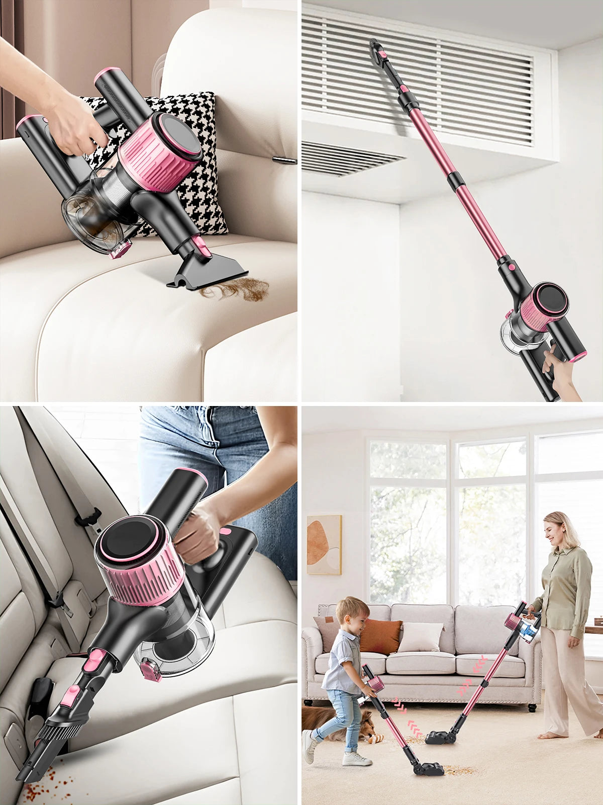 New Cordless Deep Cleaning Vacuum Cleaner Wireless Stick Vacuum for Dryer Vent for Home Hotels Cars Garage Application Battery