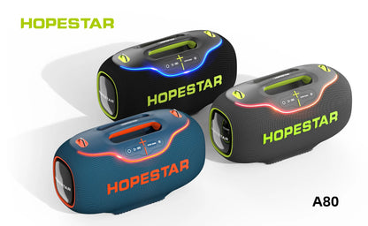 Hopestar speaker A80 alto gravador de áudio portátil de alta qualidade 350W RGB subwoofer home theater USB party computer DC