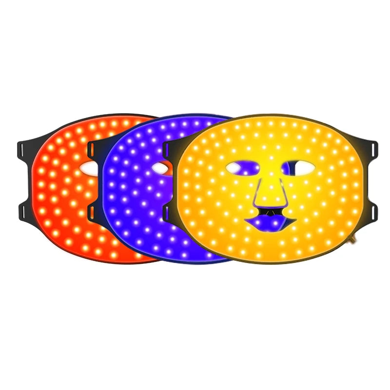 Home Use Beauty Equipment LED Indicator Light Therapy Mask Red Anti-Acne Whitening Photon Strip New Silicone Instrument