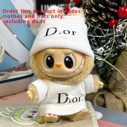 Labubu Designer Clothes Accessories For Sitting And Standing Plush Dolls Universal Blind Box Clothing
