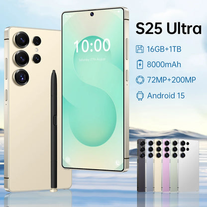 S25 Ultra 1TB Storage 5G Dual SIM Android 15.0 Plus Smartphone Deca Core CPU 108MP Rear Camera HD Screen Resolution CDMA LTE