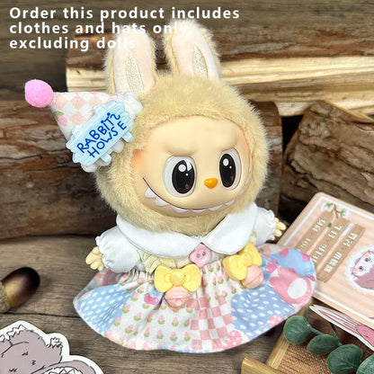 Labubu Designer Clothes Accessories For Sitting And Standing Plush Dolls Universal Blind Box Clothing
