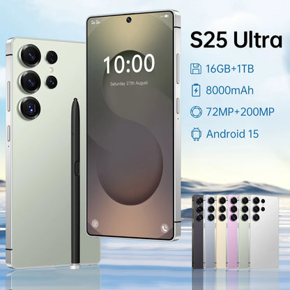 S25 Ultra 1TB Storage 5G Dual SIM Android 15.0 Plus Smartphone Deca Core CPU 108MP Rear Camera HD Screen Resolution CDMA LTE