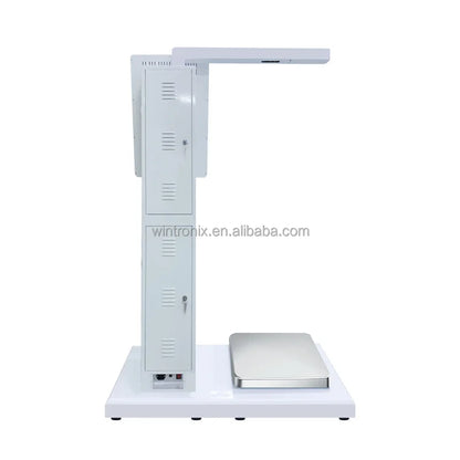 Passport Reader Encrypted Keyboard Barcode Reader Fingerprint Scanner Floor Standing Baggage Scale Airport Self-Service Kiosk