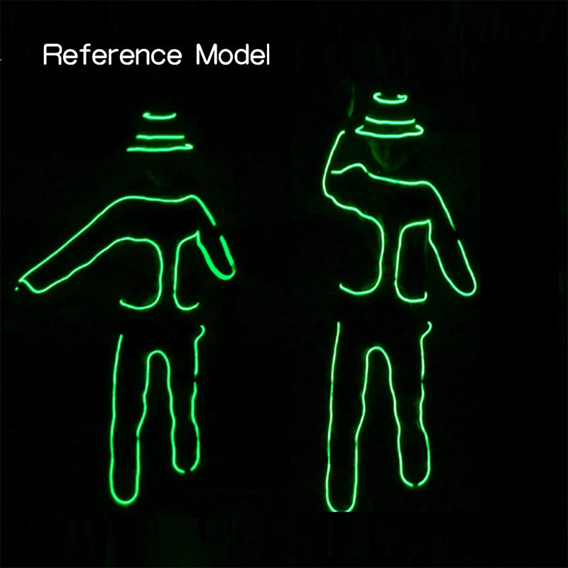 EL Suits New Fashion LED/EL Clothes Luminous Costumes Glow Dance Supplies Light Clothing Men For Holiday DIY Decoration Hot Sale