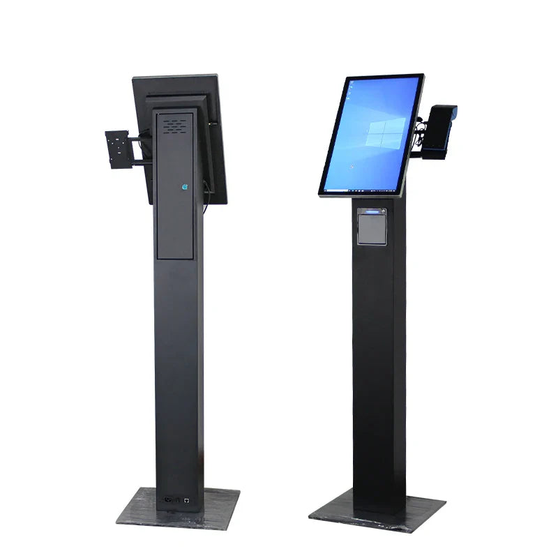 15.6 21.5 24 Inch Custom Column  Flat Screen Touch Ips Lcd Self Ordering Touchscreen Tablet Kiosk