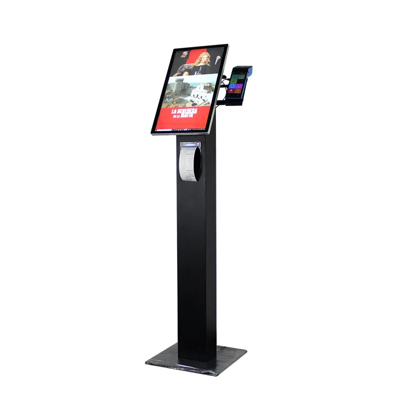 15.6 21.5 24 Inch Custom Column  Flat Screen Touch Ips Lcd Self Ordering Touchscreen Tablet Kiosk
