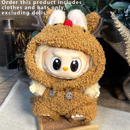 Labubu Designer Clothes Accessories For Sitting And Standing Plush Dolls Universal Blind Box Clothing