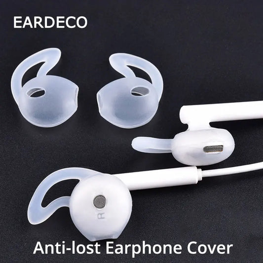 EARDECO 1 pair Eartip Ear Cap Protective Cover Earphone Pads Silicone Case Earbuds Cover Earphone Accessories Soft Ear Hook