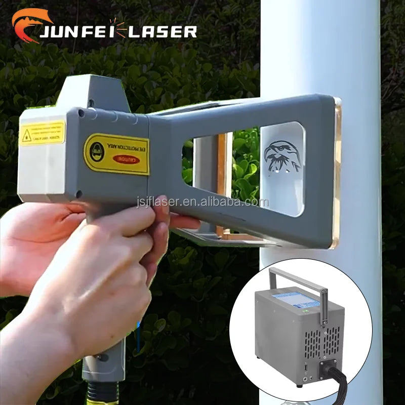 Machine de marquage laser UV portable JUNFEI 20 W/30 W/50 W, mini graveur laser, refroidissement par air pour supports métalliques DXF PLT BMP pour verre