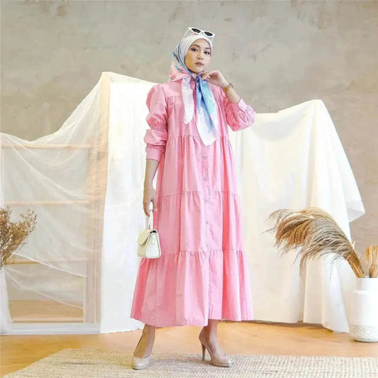 Malay Indonesian Cotton Arab  Patchwork Dress