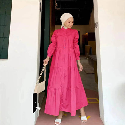 Malay Indonesian Cotton Arab  Patchwork Dress