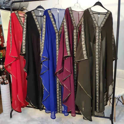 New Fashion Elegant Loose Arab  Robe Dress