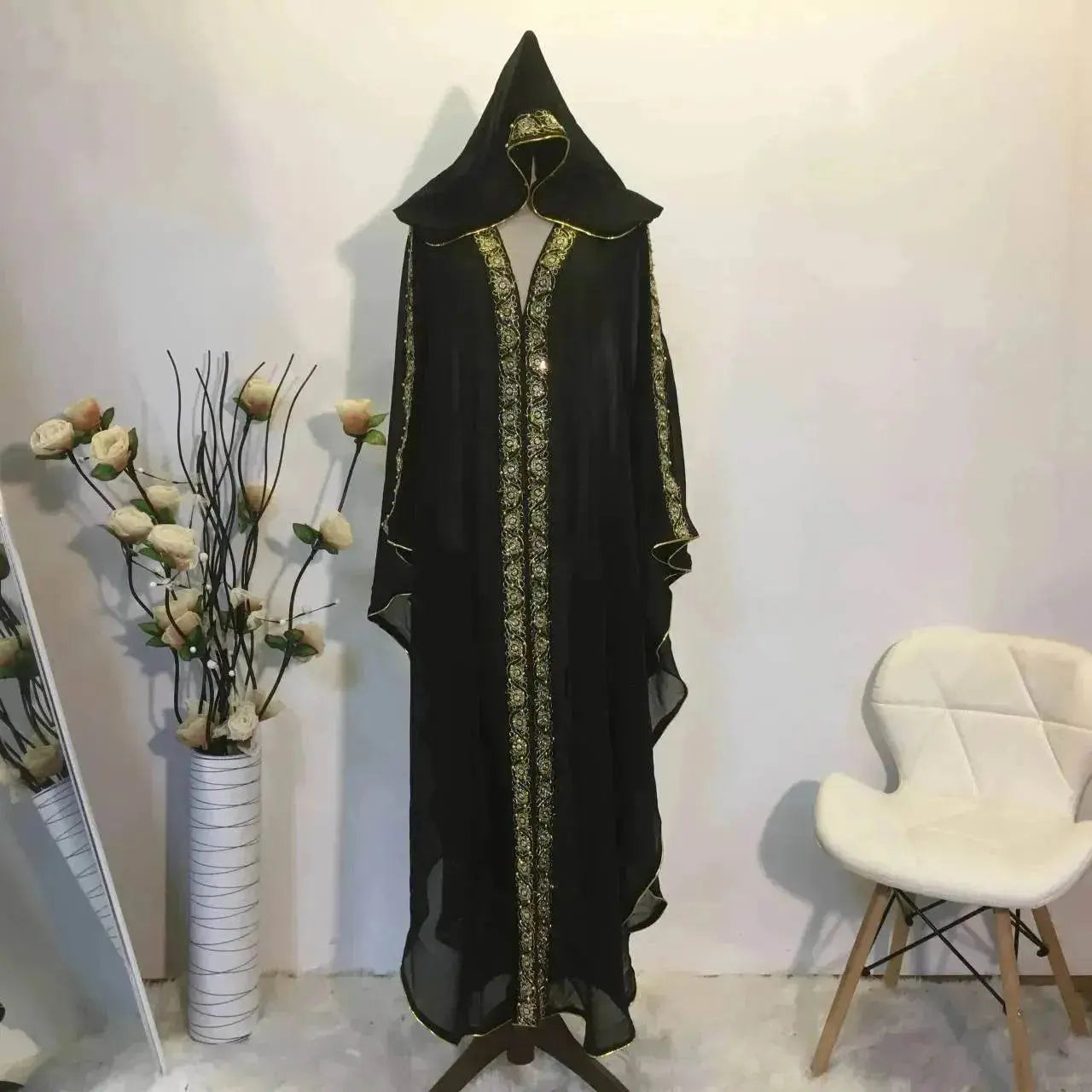 New Fashion Elegant Loose Arab  Robe Dress