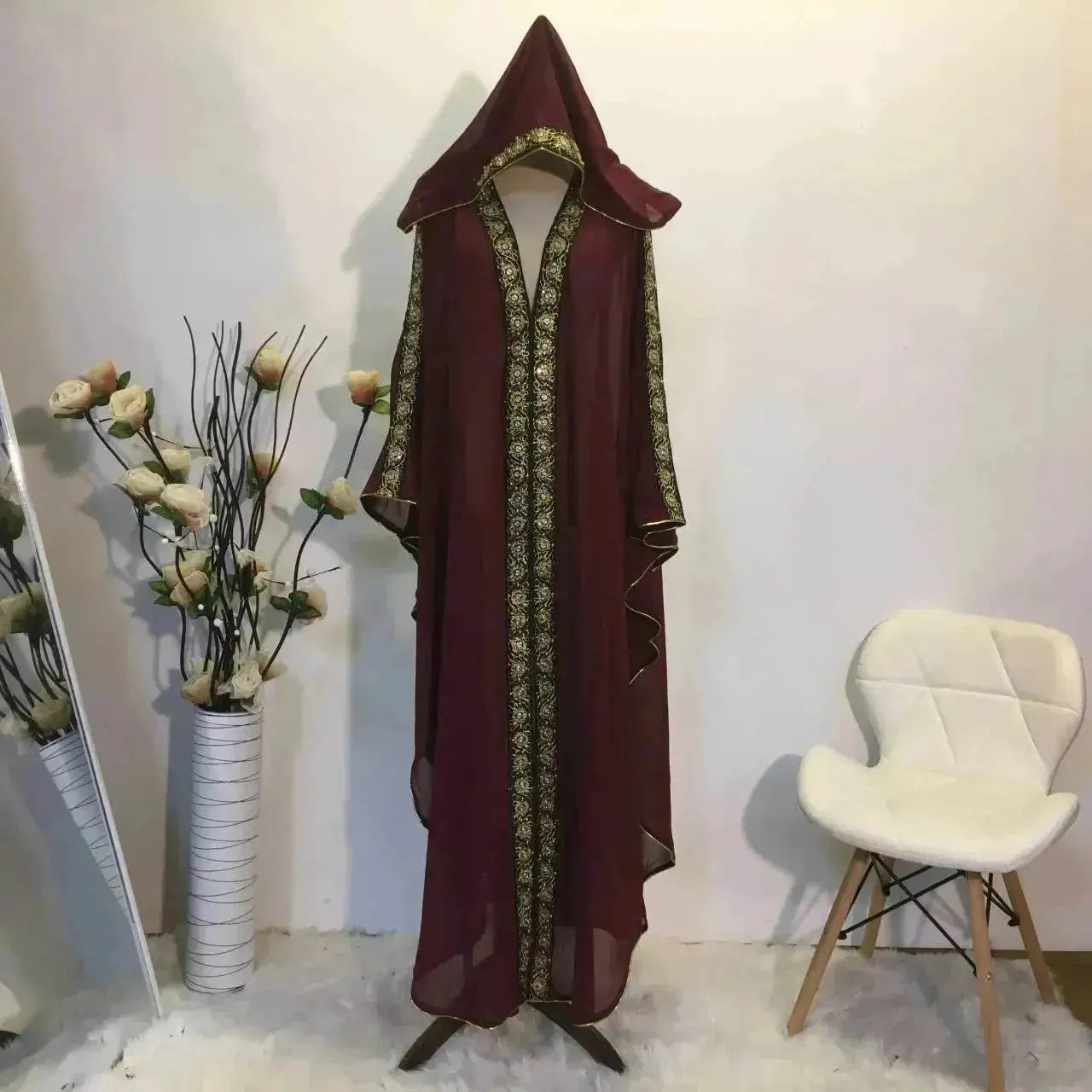 New Fashion Elegant Loose Arab  Robe Dress