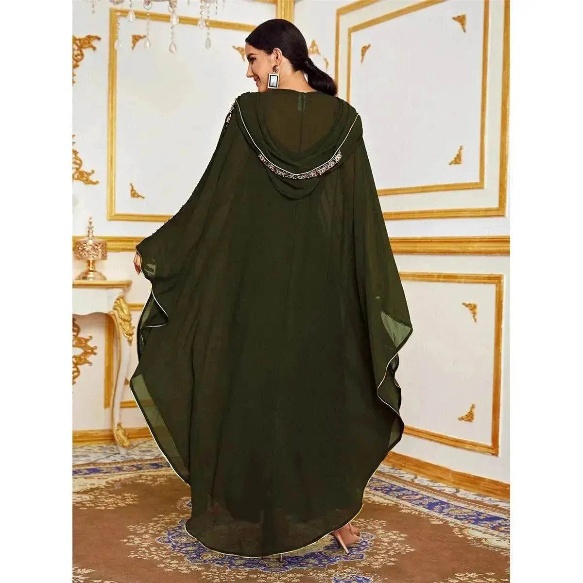 New Fashion Elegant Loose Arab  Robe Dress