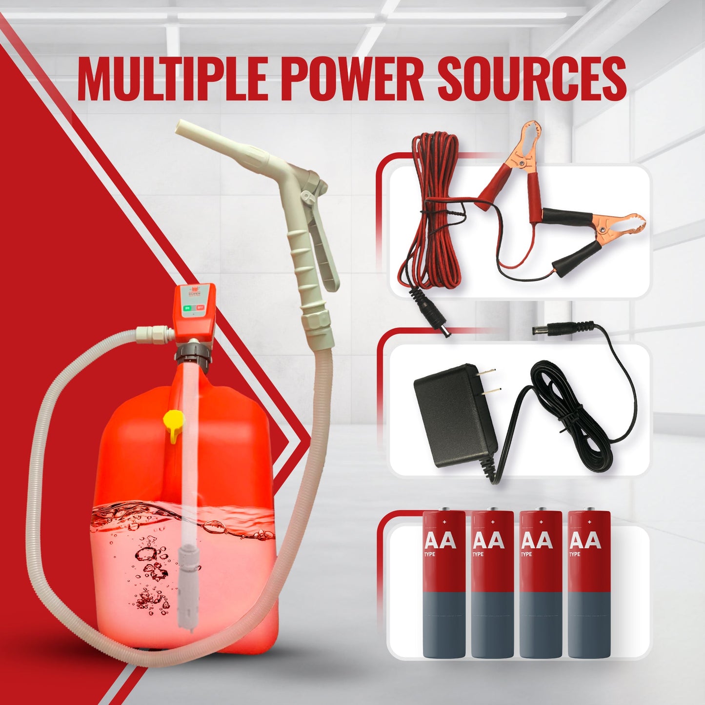 *New* PumpMatic Super Gas Pump w/ 4.25 Ft Hose & Flow Control Nozzle