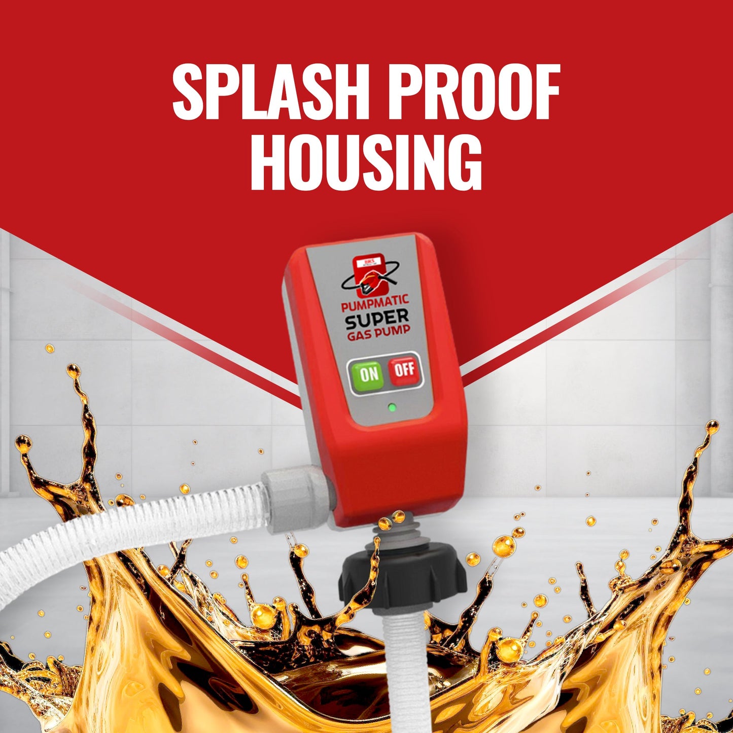 *New* PumpMatic Super Gas Pump w/ 4.25 Ft Hose & Flow Control Nozzle