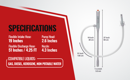 PumpMatic Stick Pump w/ Auto-Stop Sensor & 4.25 Ft Hose