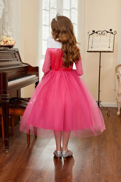 Robe de princesse pour filles, robe d'anniversaire à volants pour enfants, robe de Noël pour enfants,  spectacle, robes de cosplay fantaisie