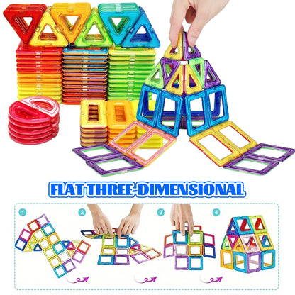 Blocs de construction magnétiques de taille moyenne, jeu de construction magnétique à monter soi-même, jeu de construction pour enfants, cadeau pour enfants, jouet cadeau d'anniversaire ou d'Halloween