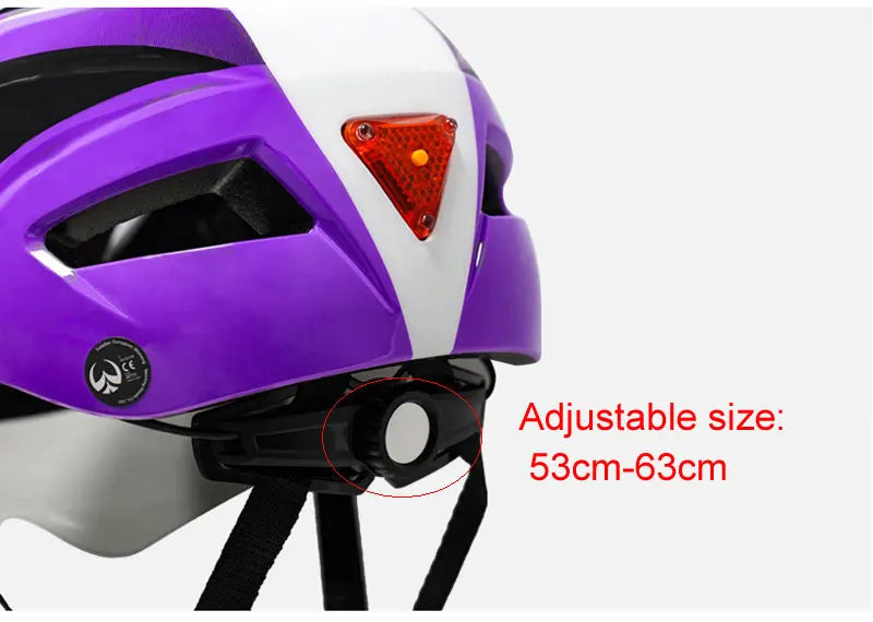 Casque de vélo avec lumière LED pour hommes et femmes, casque de vélo à lentille magnétique, route, montagne, équitation, sports de vélo, planche à roulettes, scooter