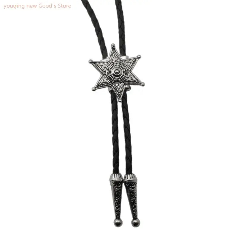 49ME Bolotie for Male Teens Cowboy Western Cowgirl Sweater Shirt Decors Necktie