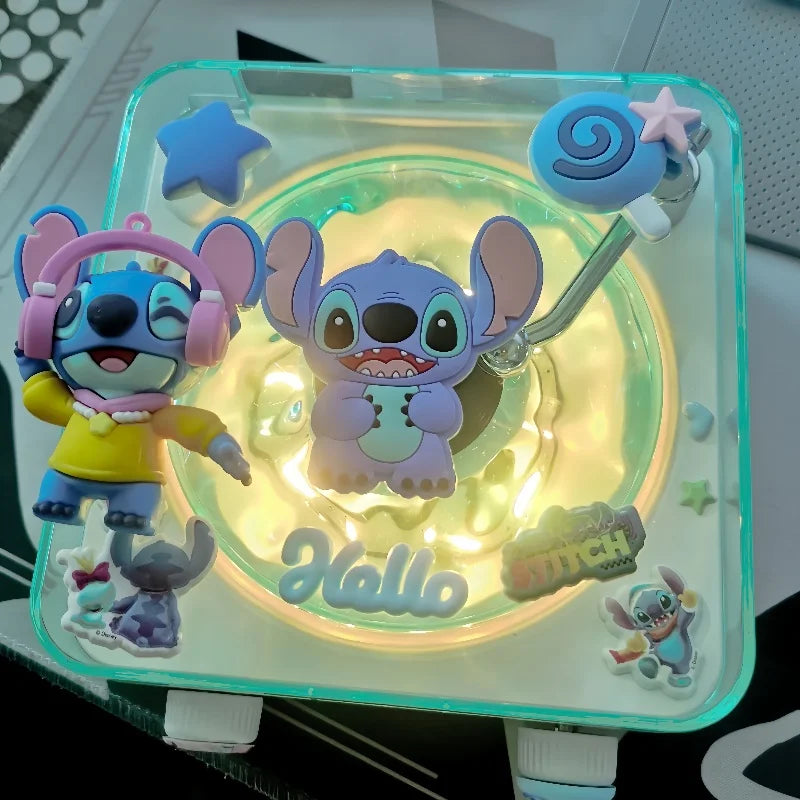 Lilo et Stitchou Enceinte Bluetooth Hello Kitty Kawaii Anime Kuromi Accessoires Portable Lumière RVB Décoration de Bureau Cadeau Fille