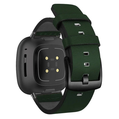 Strap For Fitbit Versa 2 Lite Leather Band SmartWatch Bracelet For Fitbit Versa3 4 Sense Correa Watchband Pin Buckle Accessories