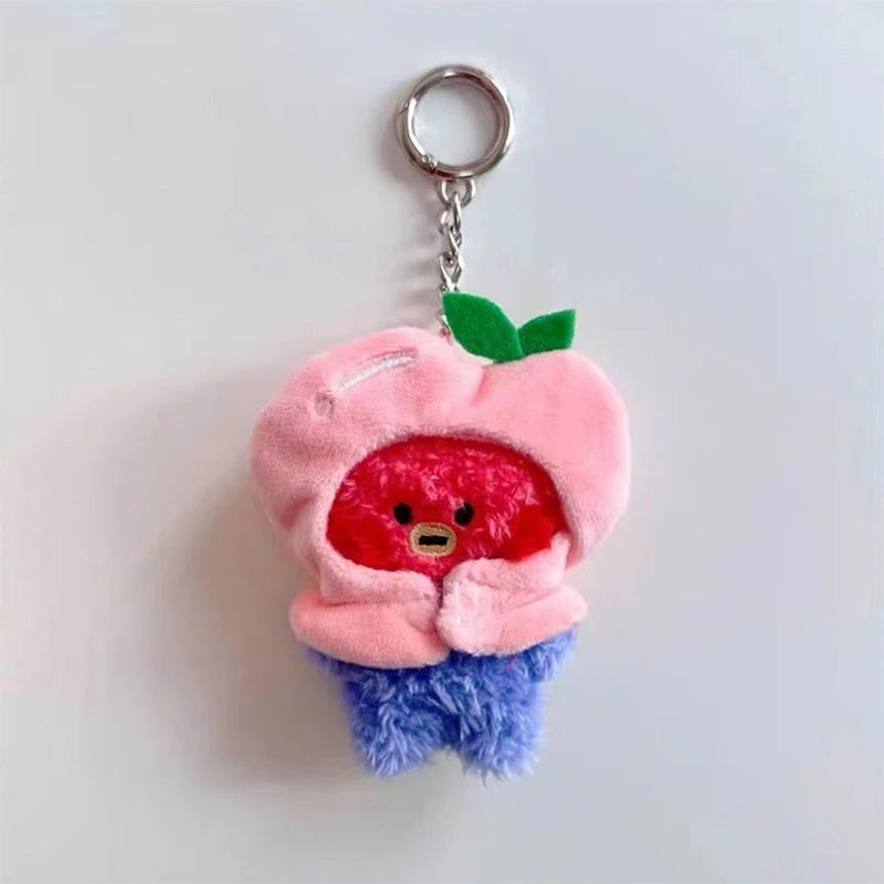 Pendentif clé mignon de la série Line Friends Fruit Series Shooky Tata, cadeau pour enfants, collection de jouets, pendentif pour sac d'école, décoration intérieure