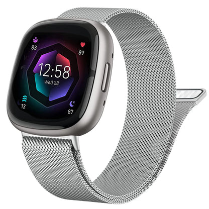 Milanese Loop strap for Fitbit versa 4 3 Band Sense/Lite Magnetic watchband correa Stainless Steel metal Bracelet Fitbit versa 2