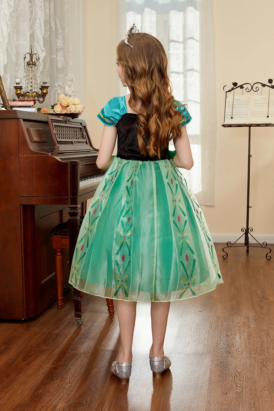 Robe de princesse pour filles, robe d'anniversaire à volants pour enfants, robe de Noël pour enfants,  spectacle, robes de cosplay fantaisie