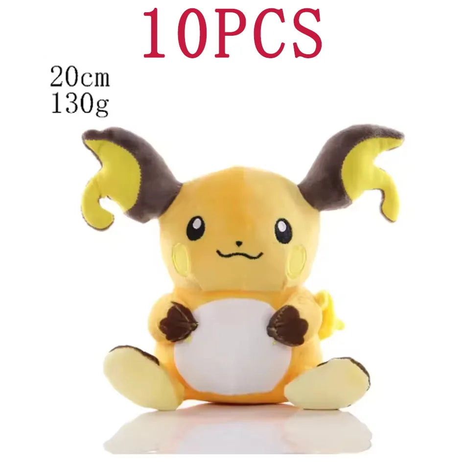 2025@@@@10PCS 20cm Pokemon Stuffed Plush Toys Kawaii Pikachu  Anime Doll Kids Birthday Kawaii Cute Soft Children Stuffed Plush
