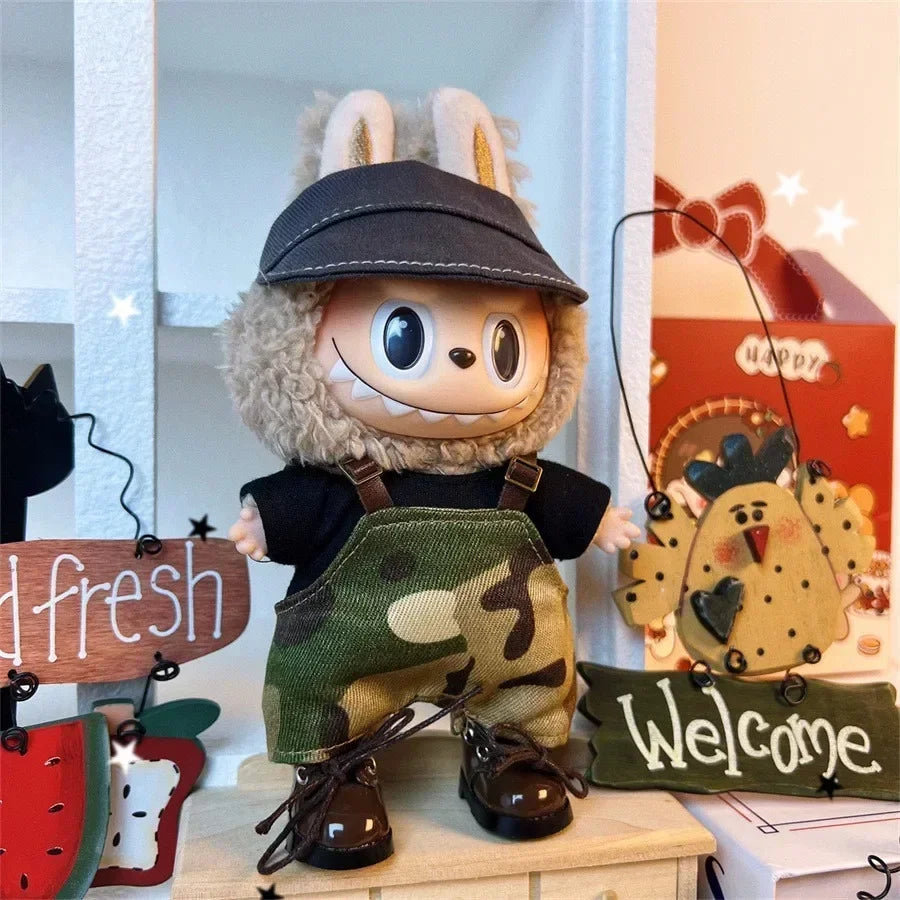 Ensemble de vêtements de sport et de loisirs Labubu V1 V2, tenue décontractée tendance, sweat à capuche, vêtements confortables, accessoires pour la collection de poupées Labubu