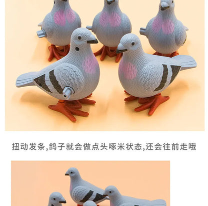 New Kids Clockwork Toy Jumping Pigeon Simulation Animal Cute Winding Will Jump Baby Toys 2-4 Years Old Gift