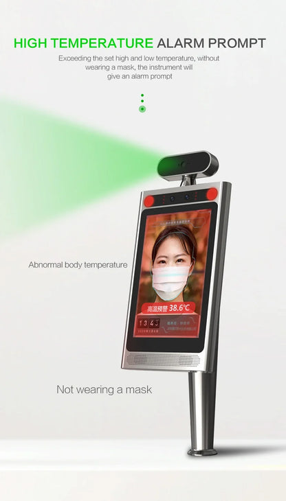 Terminal de présence de temps de reconnaissance faciale infrarouge dynamique large HD avec plate-forme de mamagement cloud