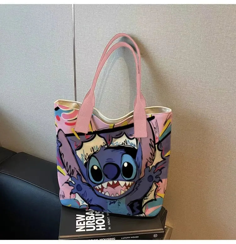 New Stitch Single Shoulder Bag Cartoon Stitch Pattern Shoulder Bag Ladies Tote Bags Joker Unisex Bags Commuter Handbag Gifts