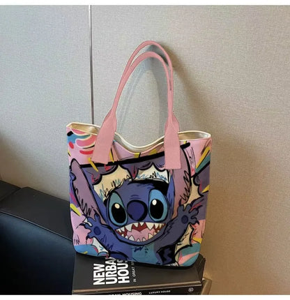 New Stitch Single Shoulder Bag Cartoon Stitch Pattern Shoulder Bag Ladies Tote Bags Joker Unisex Bags Commuter Handbag Gifts