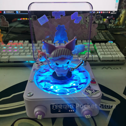 Lilo et Stitchou Enceinte Bluetooth Hello Kitty Kawaii Anime Kuromi Accessoires Portable Lumière RVB Décoration de Bureau Cadeau Fille